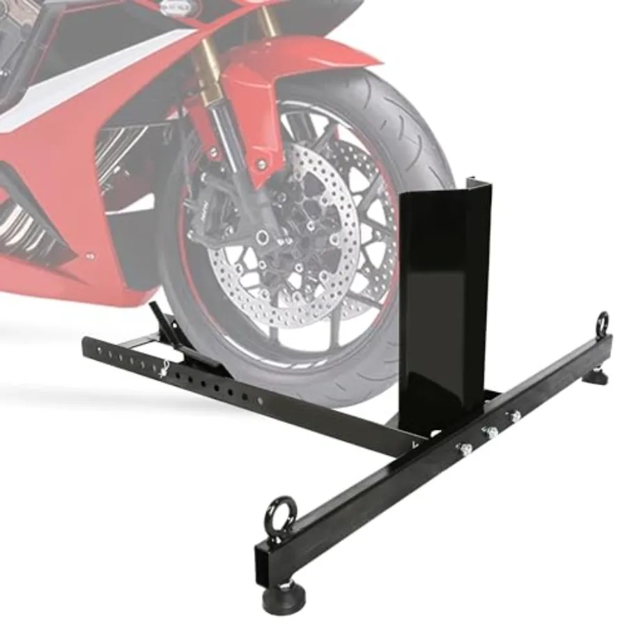 

Motorcycle Wheel Chock Stand Upright 1800lb Ccity Adjustable Front Tire Stand for Trailer Truck Garage Fit Most Motorcycles 15-