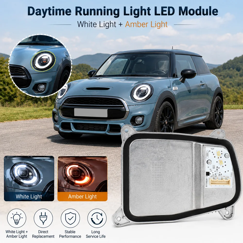 For MINI Hatch F56 F55 Convertible F57 Clubman DRL Headlight Control Unit 63118737589 63118737590 B103539-C 90119683 90097751