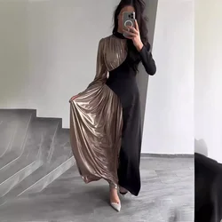 Long Sleeve Muslim Dress Women Vintage Dress for Women Slim-fit Belt Evening Dresses Turkey Arab Dubai Abaya Islamic Clothing