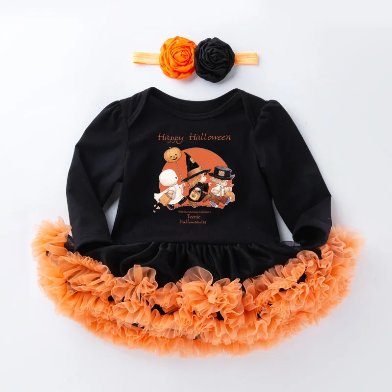 Baby Dress Halloween Baby Dress Autumn Winter Long Sleeve Dress 2 Years Old Girl Clothing Halloween Party Dress