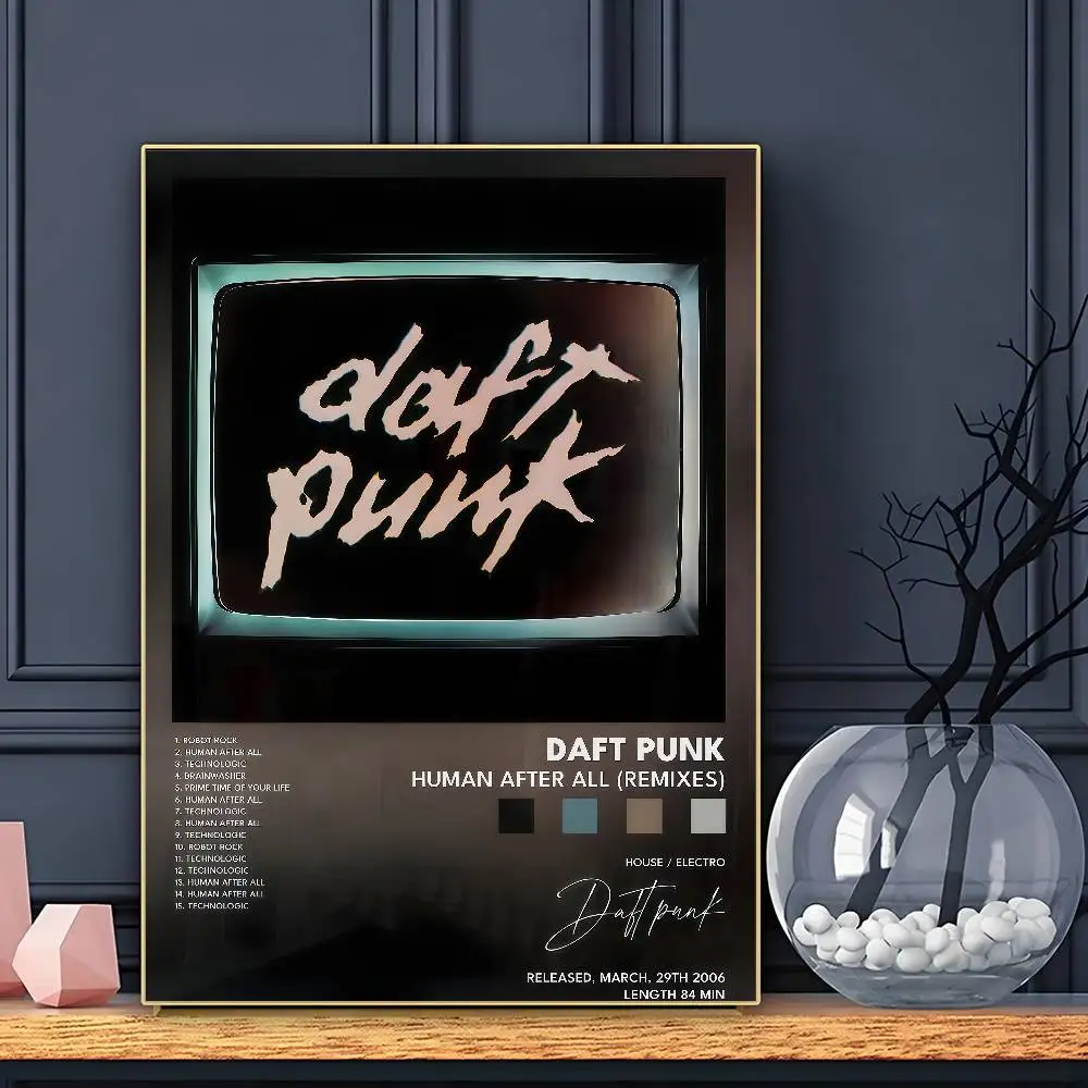 Band D-Daft P-Punk Poster HD Sticky Wall Art Printing Waterproof Home Living Bed Room Bar Aesthetic Decor