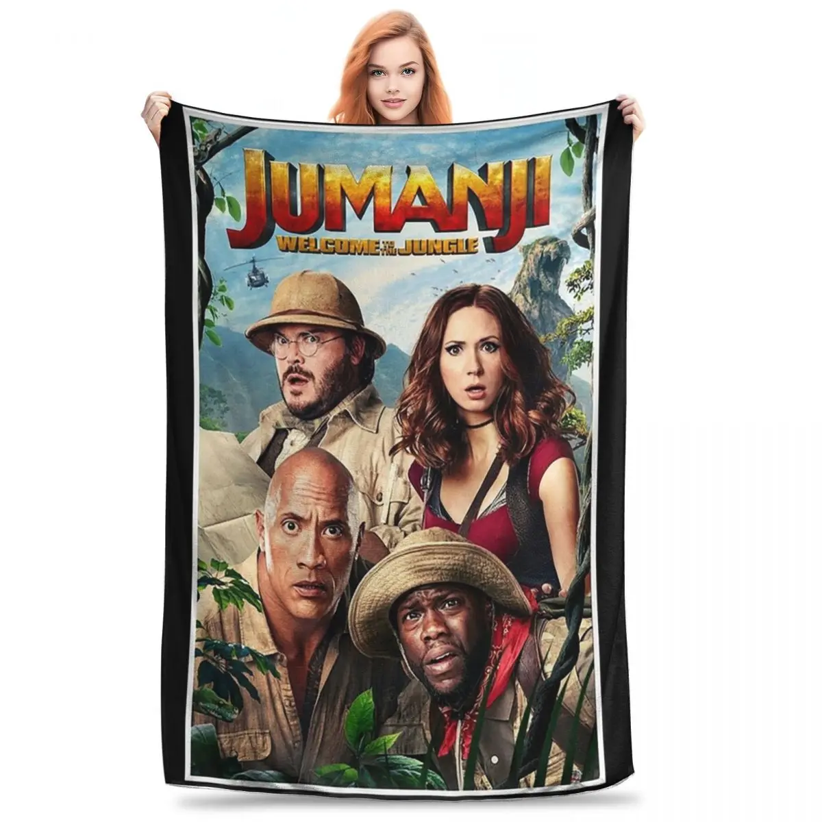 Jumanji Blankets Flannel Super Soft Sofa Throw Blankets For Home Bedroom Travel Throws Bedspread Quilt