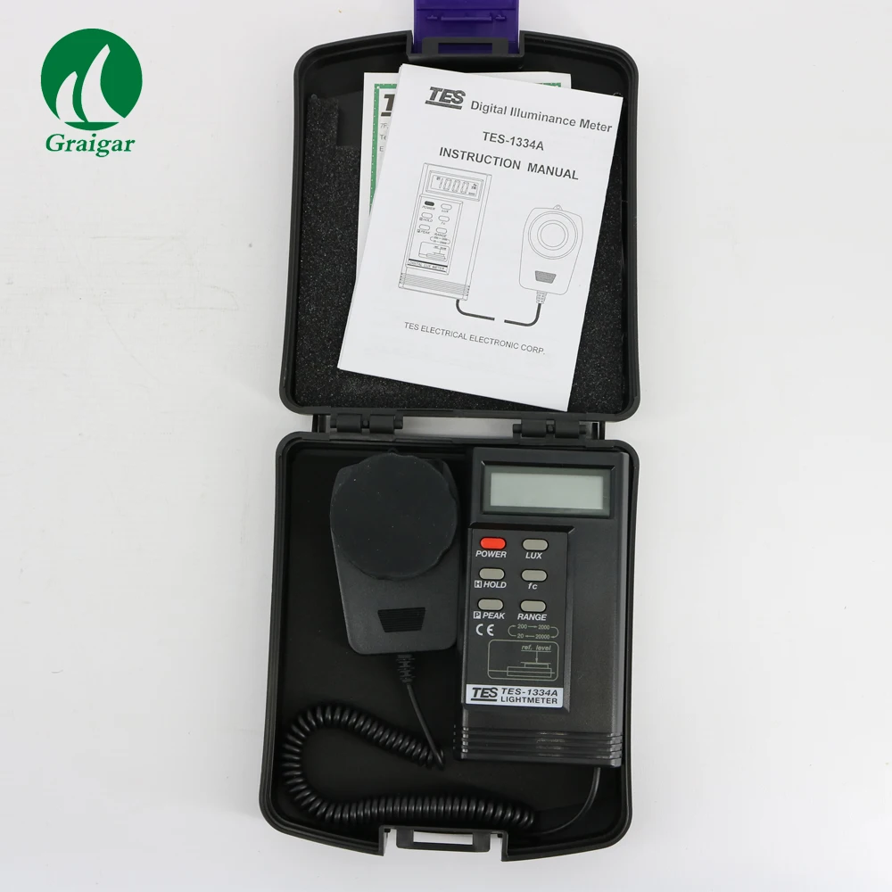 TES-1334A Digital Lux Meter Illuminometer Luminance Luxmeter Digital Llluminance Meter  0.01 Lux Resolution TES 1334A