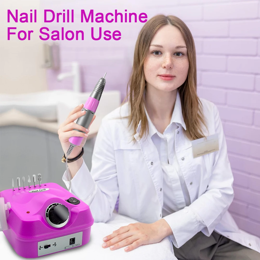 Professional Electric Nail Sander Drill Machine Nails File Electric Nail Drill Low Noise for Acrylic Manicure Nail Drill Gel Art