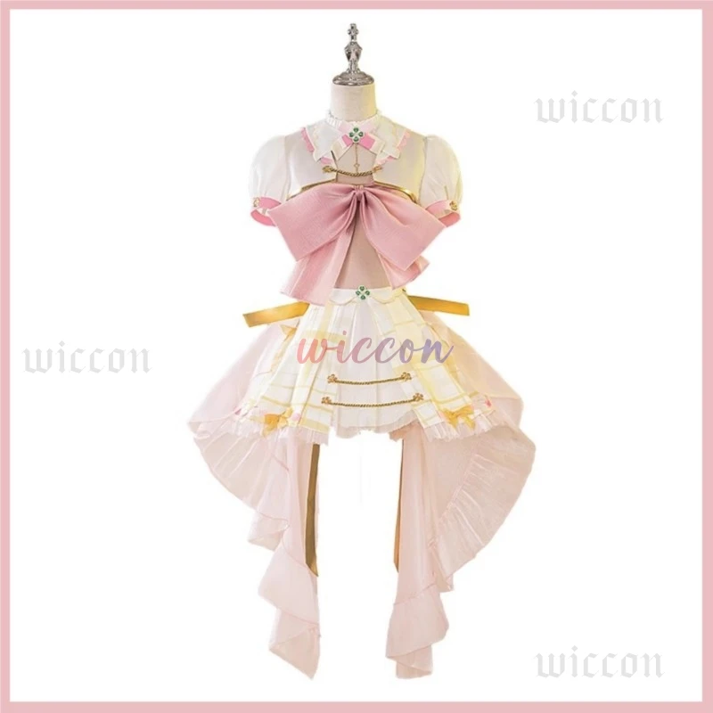 Virtual YouTuber Ace Taffy Cosplay Costume VTuber Pink Lolita Skirt Evening Dress Hat Jumpsuits Woman Sexy Cute Carnival Suit