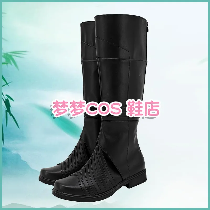 Nier 2B 코스프레 Replicant 신발 여성 의상 신발 멋진 할로윈 소녀 파티 검은 신발 부츠