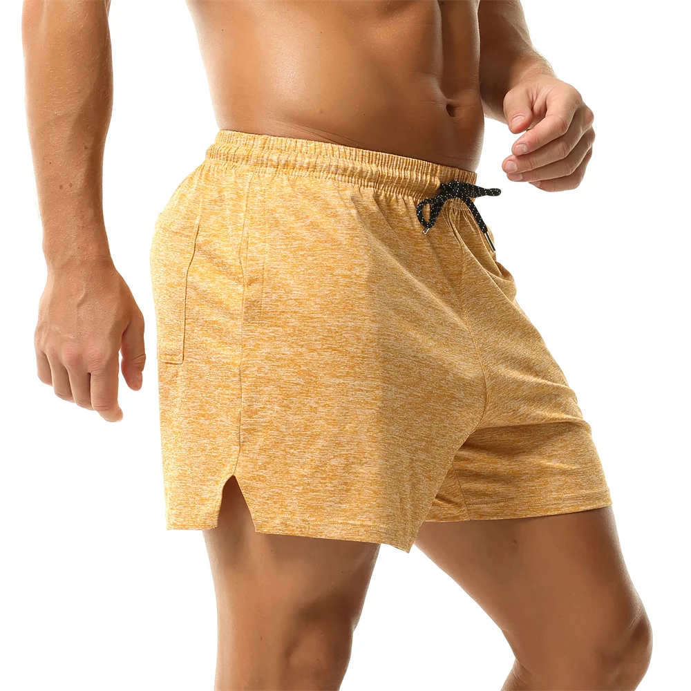 

Men's Fitness Sport Work Out Short Pants Drawstring Comfortable Summer Male Loungewear Elastic Waist with Pockets Loose Shorts