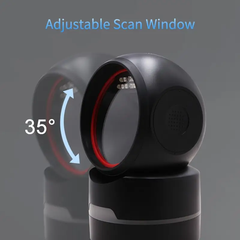 2026 Top Sales Desktop QR Code Scanner Hands Free Barcode Scanner 1D QR 2D Omnidirectional Barcode Reader YidaScan DS30 Retail