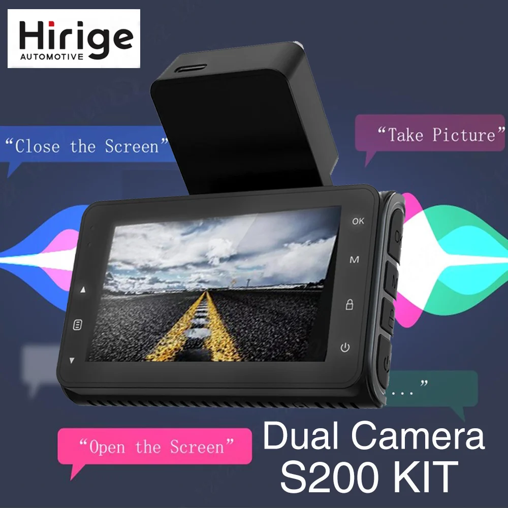 

2025 New Hirige Dash Cam S200 2K+1K Camera Front&Rear Cam With 3-inch IPS Screen WIFI Built-in GPS 24h Parking DaHua Car DVR