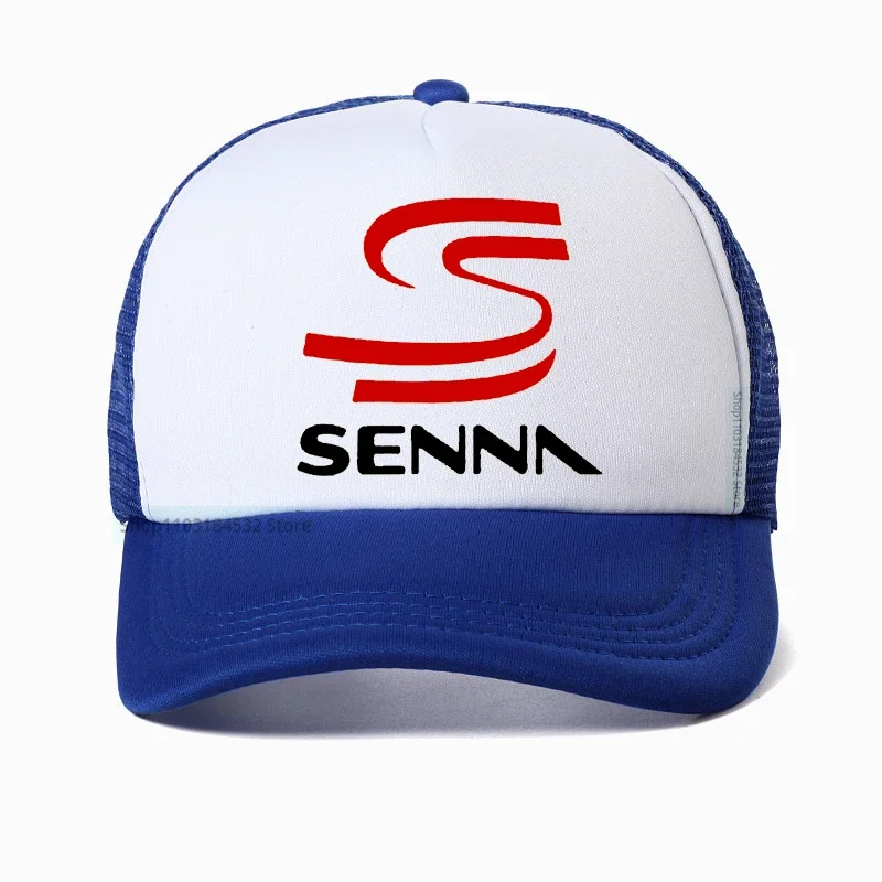 Fashion Hero F1 Ayrton Senna hat for Men Senna F1 Car Race Baseball cap Women Visor Mesh Breathable Trucker Caps  Bone Garros