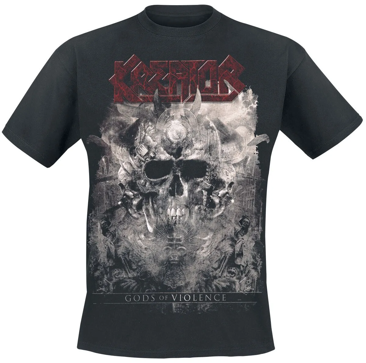 Kreator Gods of Violence Tee, Official Thrash Metal Band Shirt with Skull Print, German Metal Fan Merch