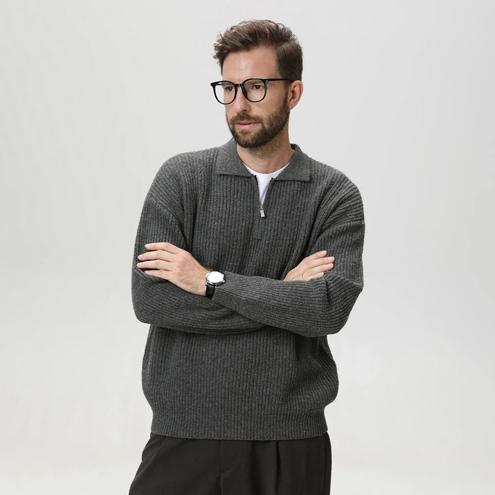 

Осень-зима, новый вязаный пуловер, мужской свитер из искусственного лохматытого флиса, свободный крой, уличная одежда, свитера для мужчин