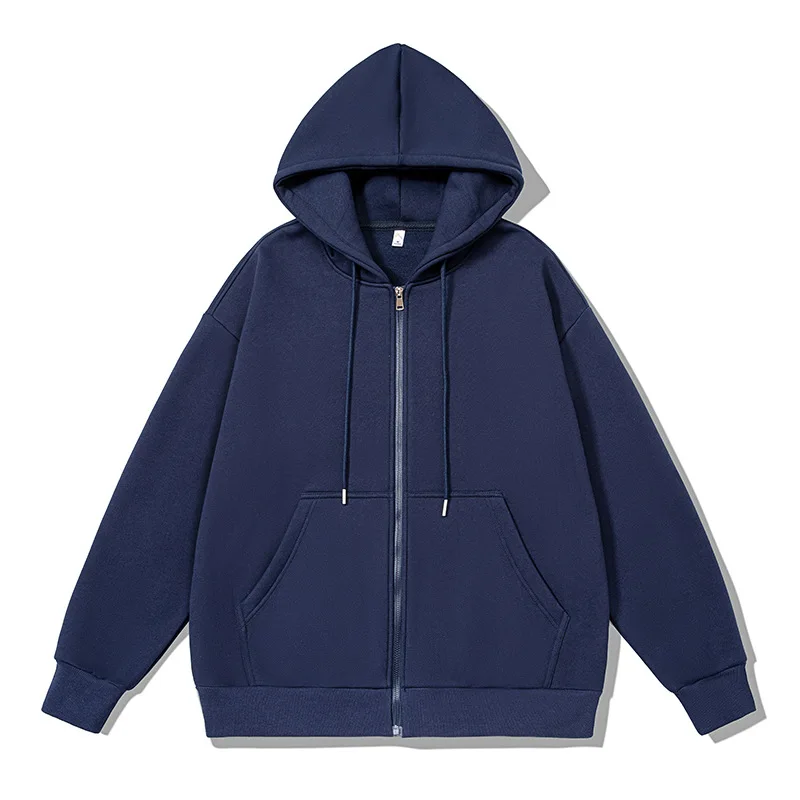 

GIOIOMen's Hoodie，Spring and Autumn Solid Color Hooded Zip Cardigan Loose-Fitting Casual Pullover，Fashion Versatile Top Coat