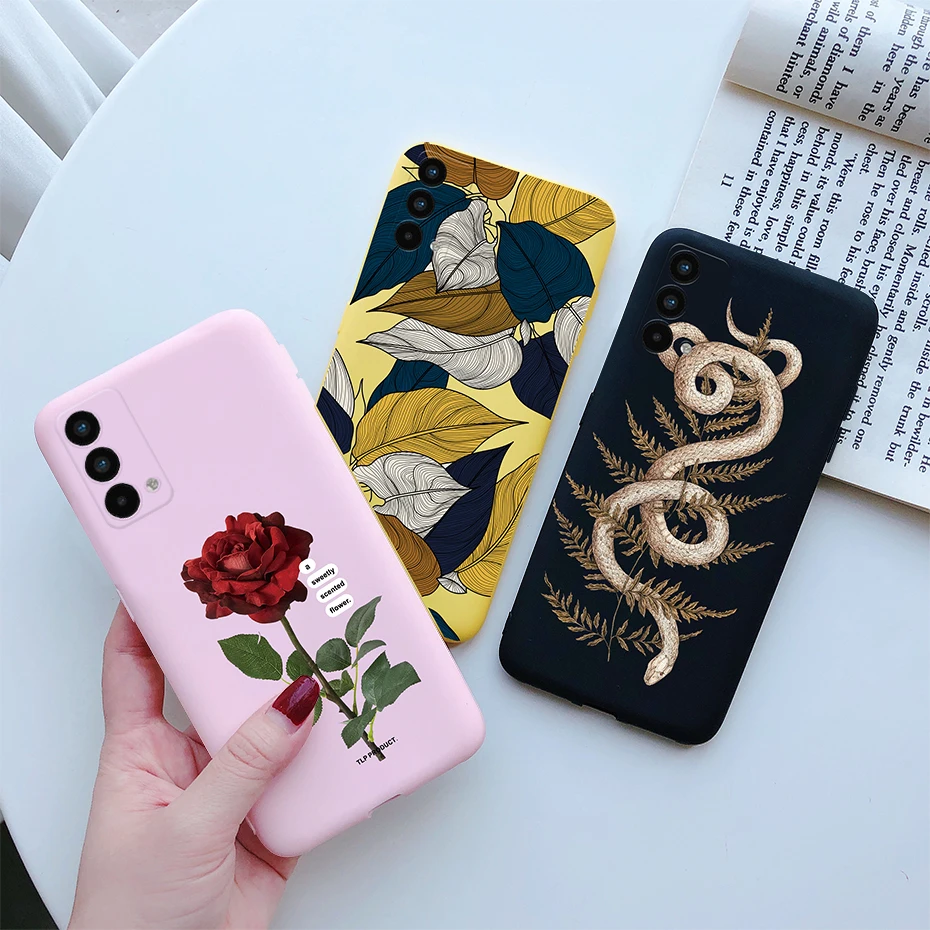 For Funda Real me Realme GT Master Edition RMX3363 RMX3360 Cases Cover Cute Cartoon Pretty Flower Soft Silicone Phone Case 6.43