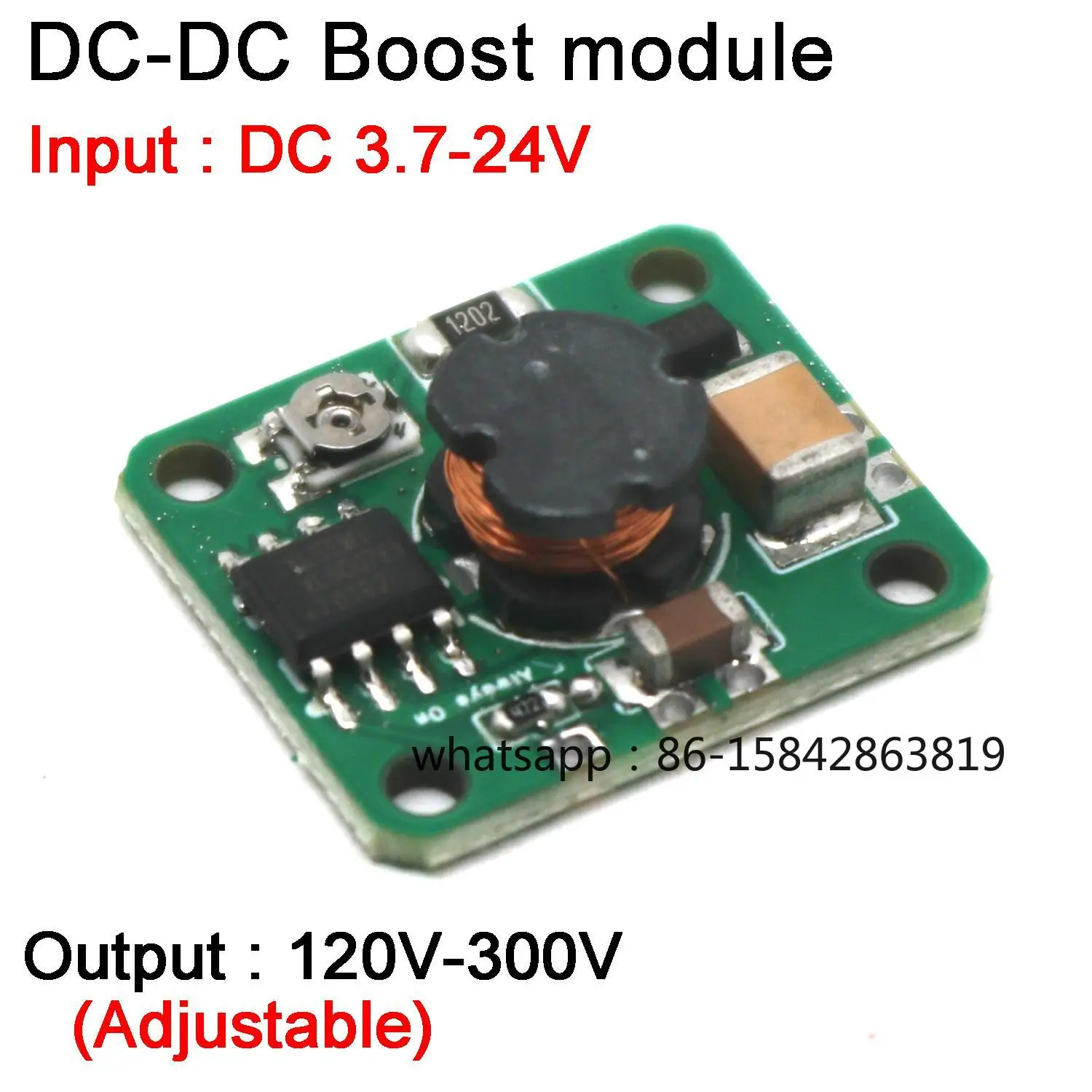DC-DC 3.7V-24V TO 120–300V Adjustable Boost Converter Module 5V 12V TO 160V 170V Nixie Glow Tube High Voltage Power Magic Eye IN