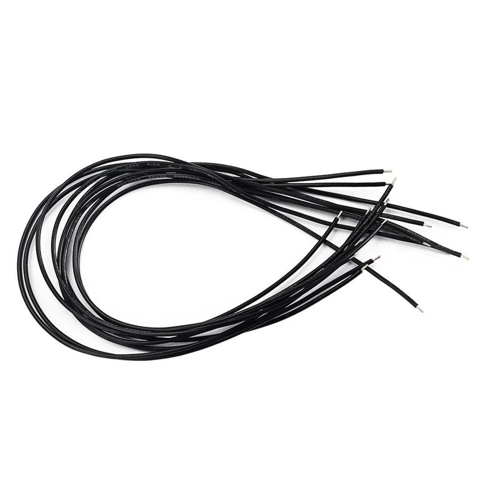 50 szt. Przewodów połączeniowych do gitary, ekranowane, jednożyłowe, z izolacją polietylenową, redukujące szumy, do gitary elektrycznej.