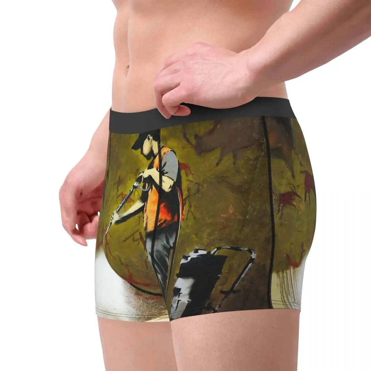 Cave Painting Cleaner Banksy Underpants Cotton Panties Male Underwear Comfortable Shorts Boxer Briefs