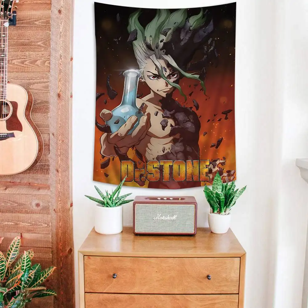 Classic Anime Dr Stone Cartoon Tapestry Wall Hanging Decoration Household Home Decor