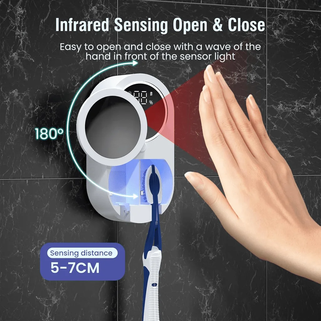 Switch With Charge Display Toothbrush Toothbrush Clean Displaying Digital Induction Charging Wall-mounted Toothbrush Holder