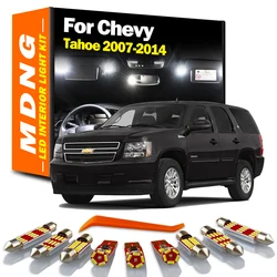 MDNG 15Pc LED Interior Dome Map Trunk Light Kit For Chevrolet Chevy Tahoe 2007 2008 2009 2010 2011 2012 2013 2014 Sun Visor Lamp