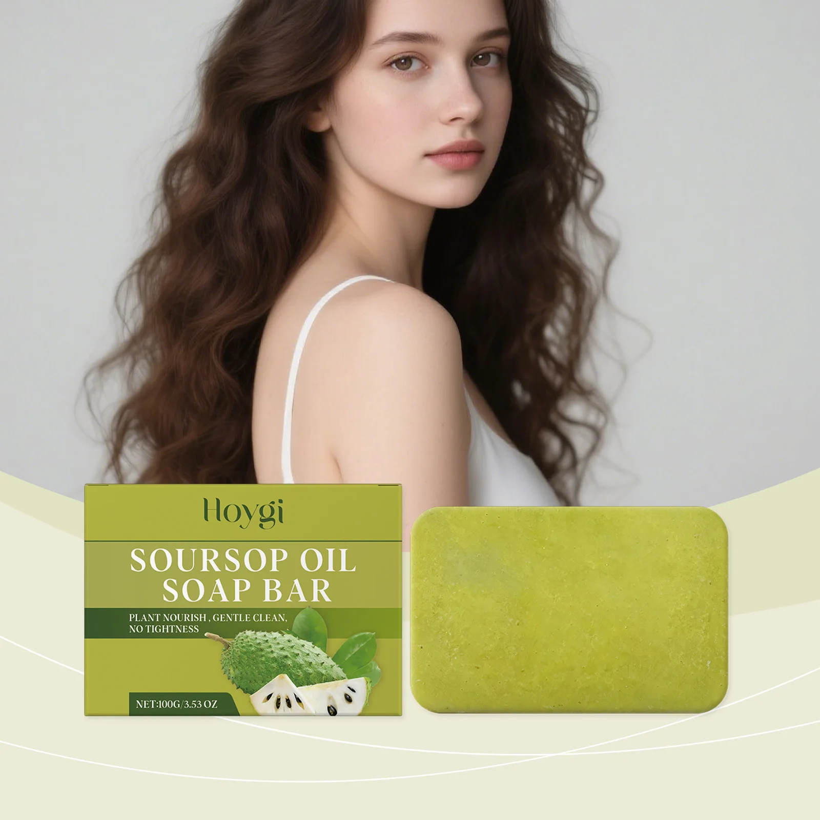 

Soursop Oil Soap - Gently Cleanses & Nourishes Body Skin, Refreshing, Comfortable & Moisturizing Care Soap