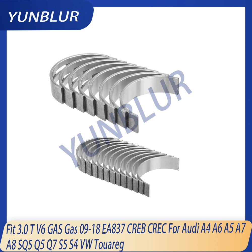 

STD Main & Con-Rod Bearing Set Fit 3.0 T V6 GAS Gas 09-18 EA837 CREB CREC For Audi A4 A6 A5 A7 A8 SQ5 Q5 Q7 S5 S4 VW Touareg