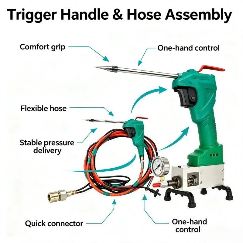 High-Pressure Tile Hollow Grouting Injector, Marble Stone Wall Void Repair Grout Machine, Full Set Construction Tools