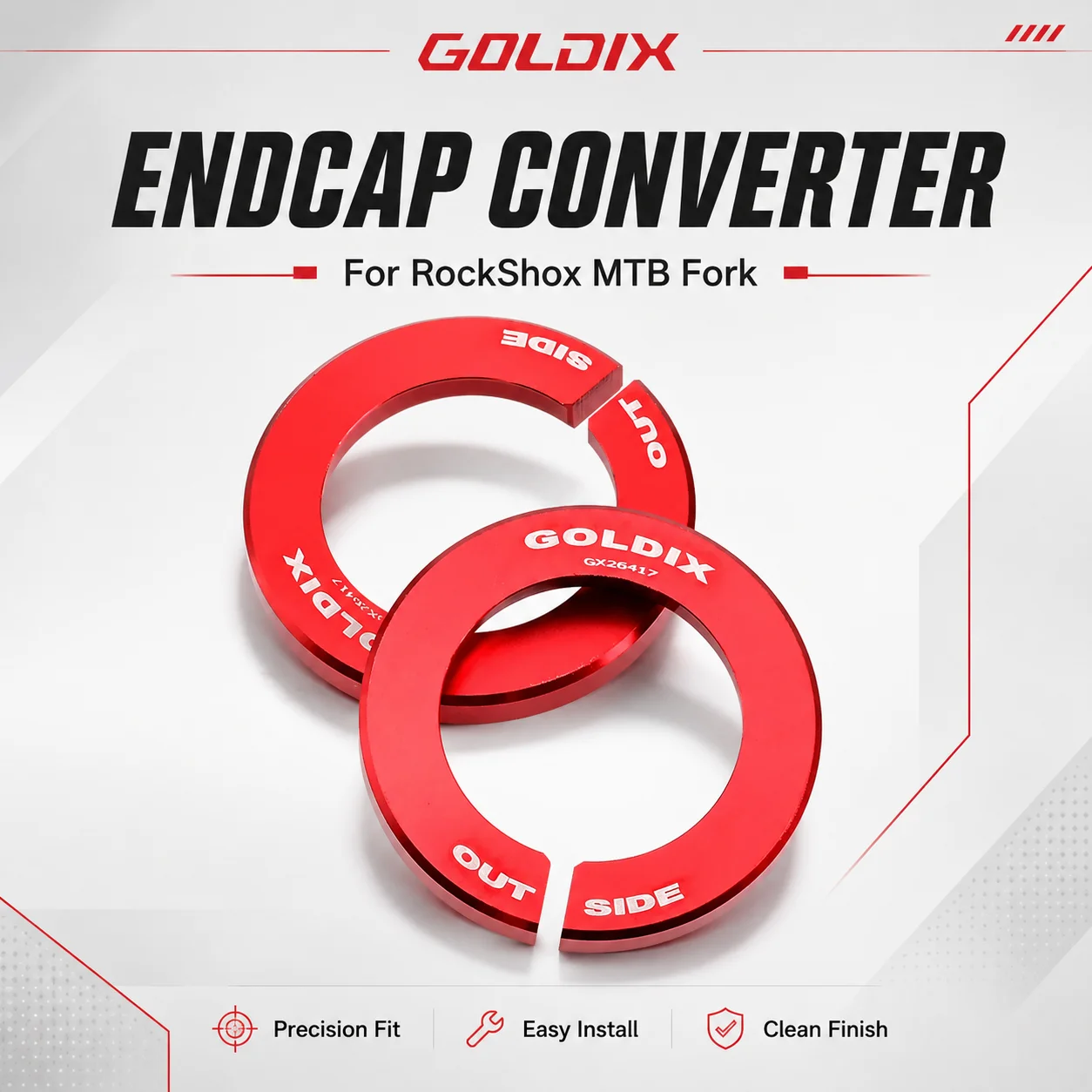 GOLDIX Bicycle Hub Torque Cap For Rockshox Fork Torque Cap Boost 15x110mm Endcap Converter
