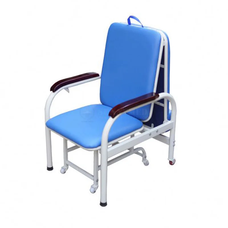 SY-R132 cost-effective nursing foldable Accompany Chair Hospital furniture bed folded into chairs flexible health care chair