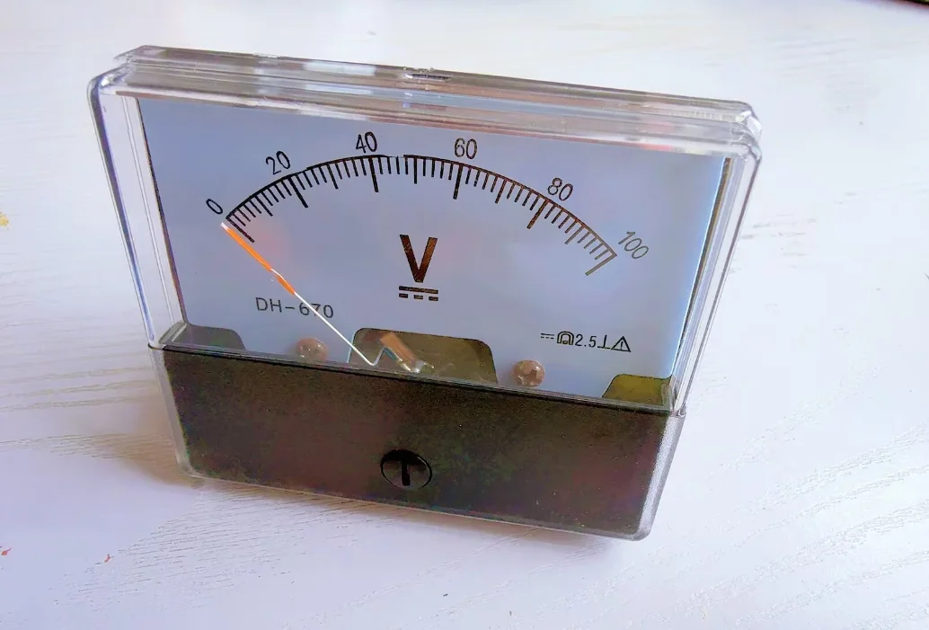 DH-670 DH670 التناظرية لوحة الفولتميتر DC10V/15 فولت/30 فولت/50 فولت/75 فولت/100 فولت/200 فولت مؤشر نوع متر #1