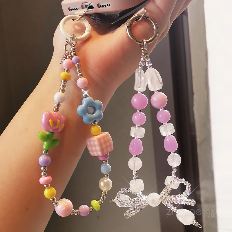 

Cute Beaded Wrist Chain - Ins Style, for Phone/CCD Camera, Outdoor Travel Anti-Loss
