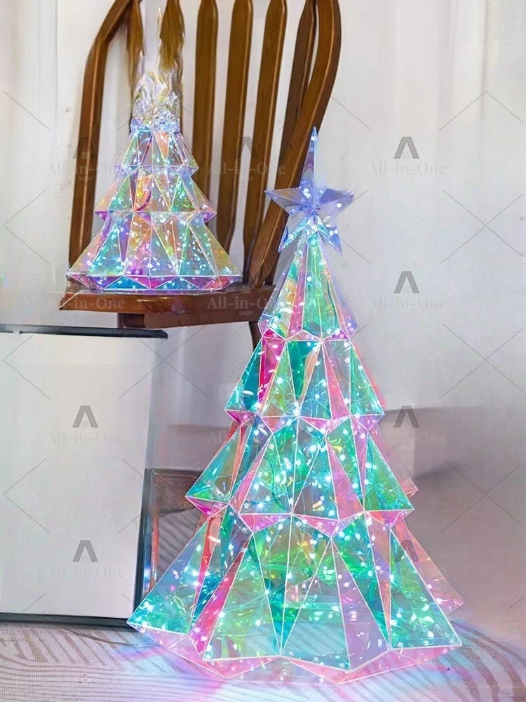 Christmas tree Symphony lights Hotel window Front desk decoration Creative ornaments Household small Christmas decorations