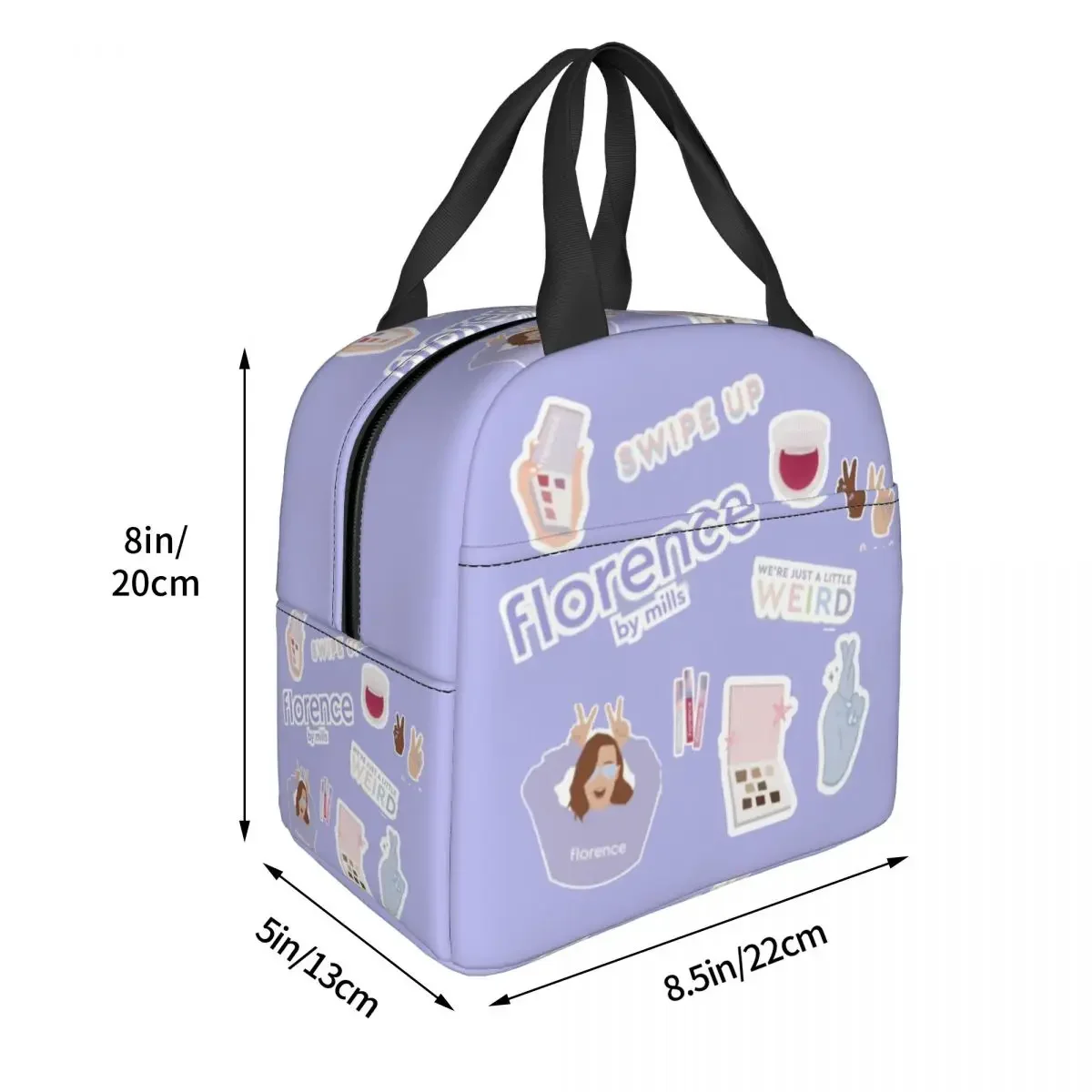 Firenze By Mills Lunch Bag Women Thermal Cooler Insulated Lunch Box per lavoro d'ufficio per adulti Picnic Food Tote Bags