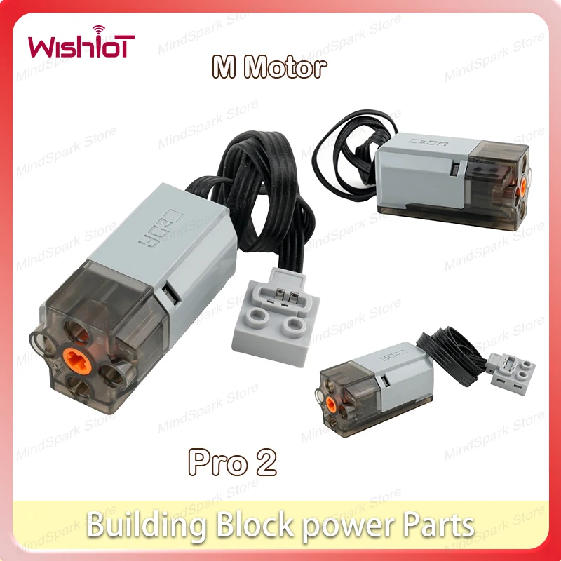Bloques de construcción de Motor M de alto Torque, piezas de potencia, actualizaciones, funciones de potencia MOC mecánicas para bricolaje, coche teledirigido, Robot, modelo de juguete