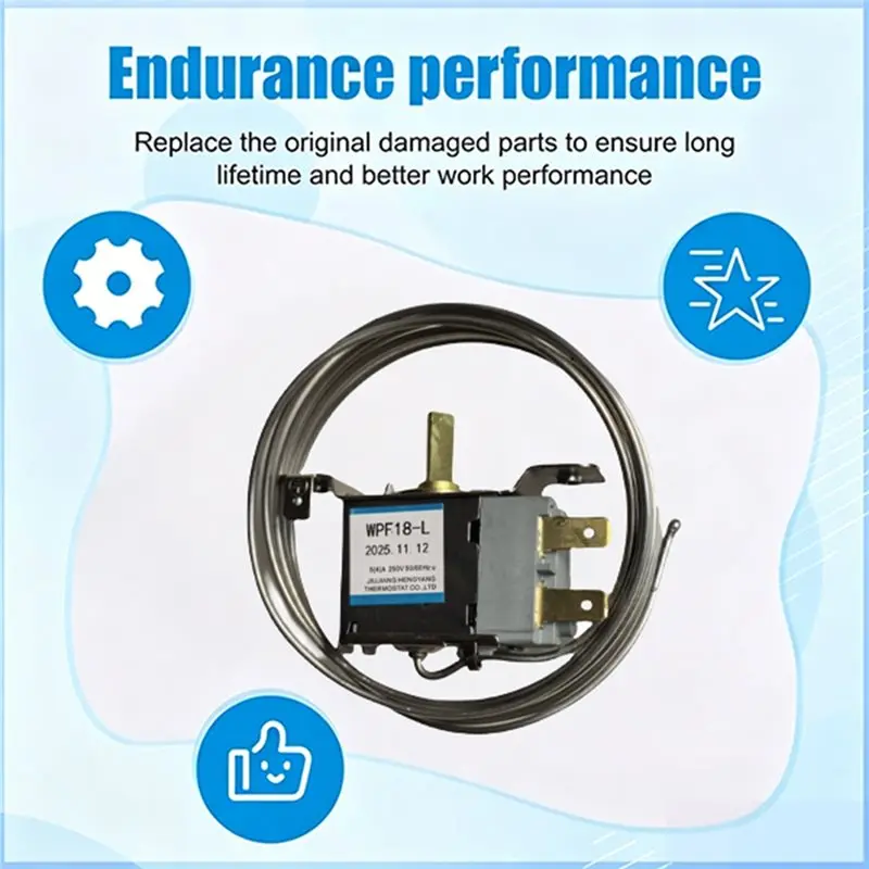 

AS95-WPF18-L Refrigerator Thermostat Adjustable Fridge Temp Control Switch Household Metal Temperature Controller For Home Appli