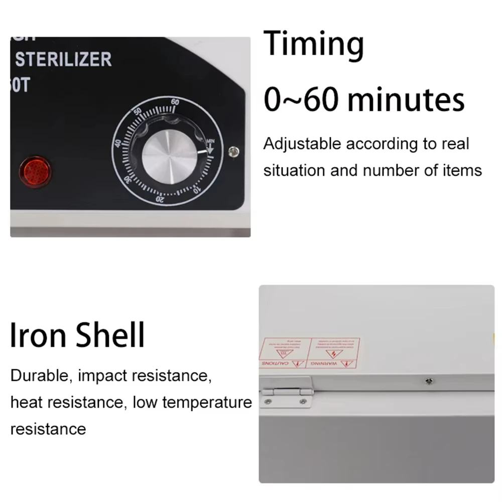 Portable High Temperature Sterilizer 300W Disinfection Box  for Beauty Tattoo Nail Dental Tool Autoclave Dentistry Equipment