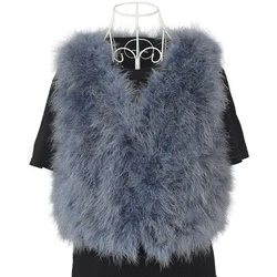 2022 new real ostrich fur vest women ostrich fur coat fur jacket lots color Free shipping Low price