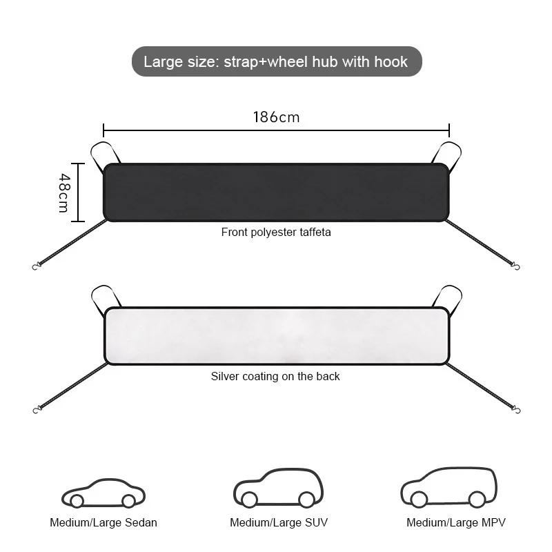 Universelle Auto-Scheibenwischerabdeckung, Blattabweisend, Wasserdicht, Winddicht, Staubdicht, Wischerschutz für die Meisten Fahrzeuge – Detail 5