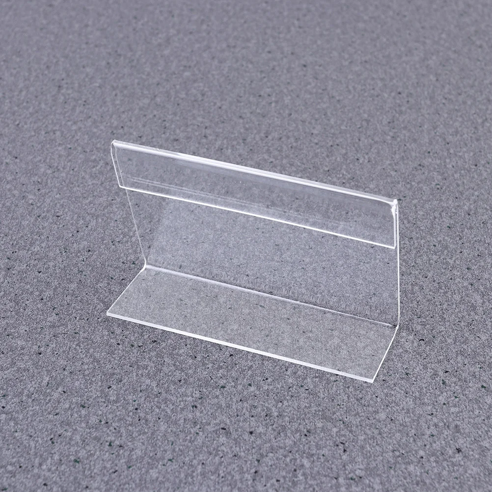 

25pcs Transparent Table Tent Holders Clear Acrylic Sign Stands For Menu Price Tag Display Desk Name Card Holder Office Wedding
