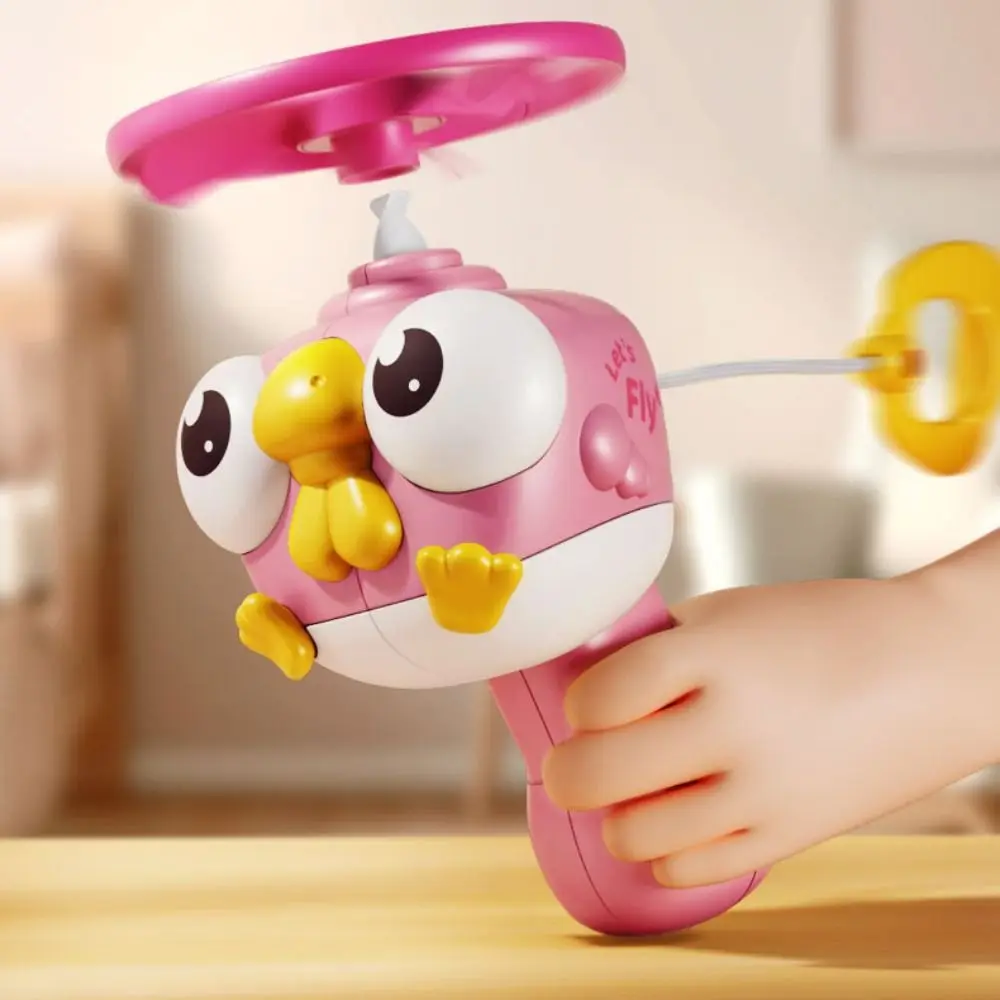 

Hand-Pulled Bird launcher With Spinners Cute bird shape Hand-held flying Soft material Pull-string launching