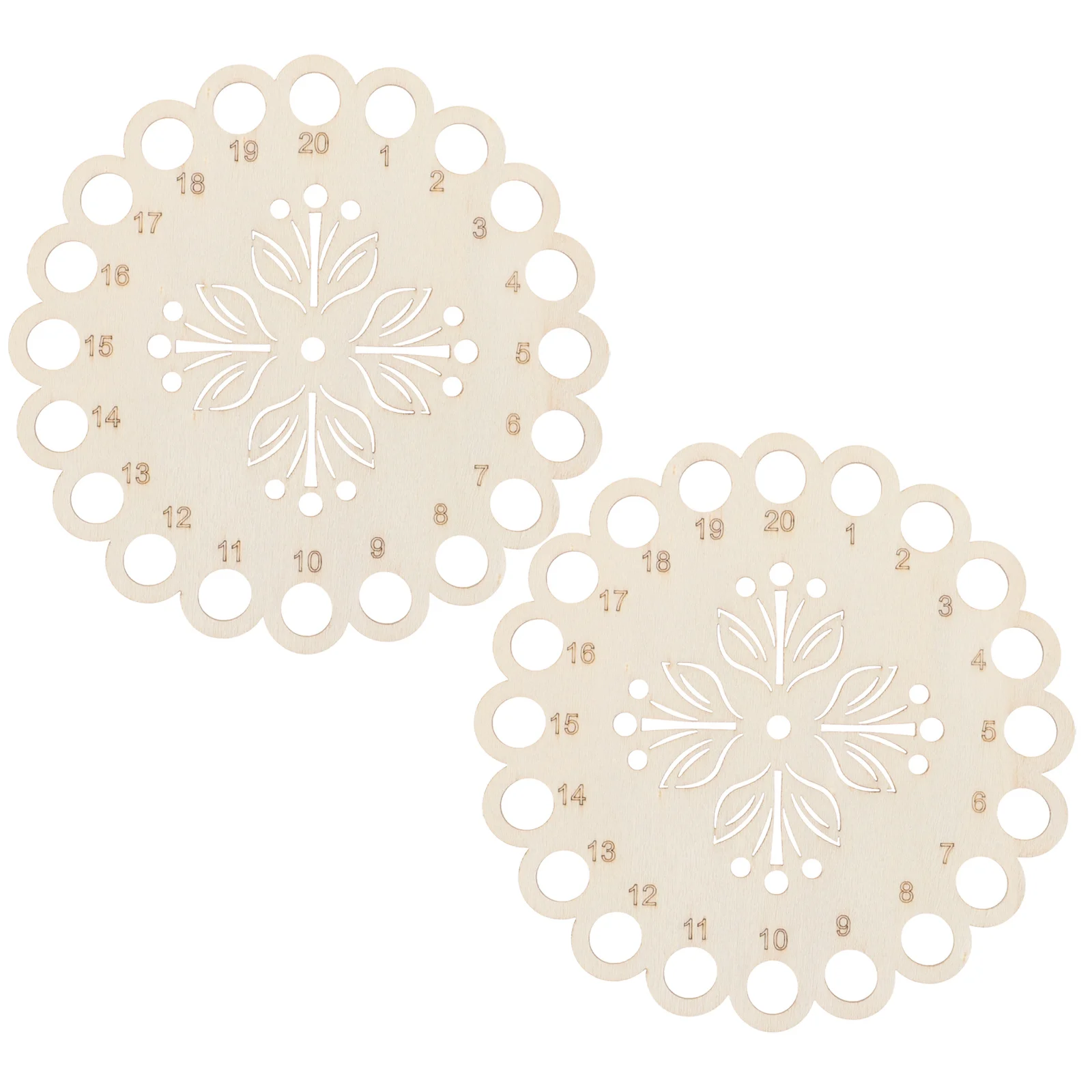 

2Pcs Wooden Thread Winder Sturdy Embroidery Thread Organizer Tool Functional Threading Plate for Sewing Floss Holder and Craft