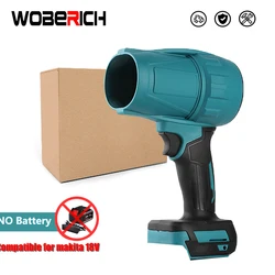 Ventilador turbo jato portátil sem fio, soprador de ar violento para carro, poderoso soprador elétrico de poeira forte (sem bateria) para makita/woderich 18v