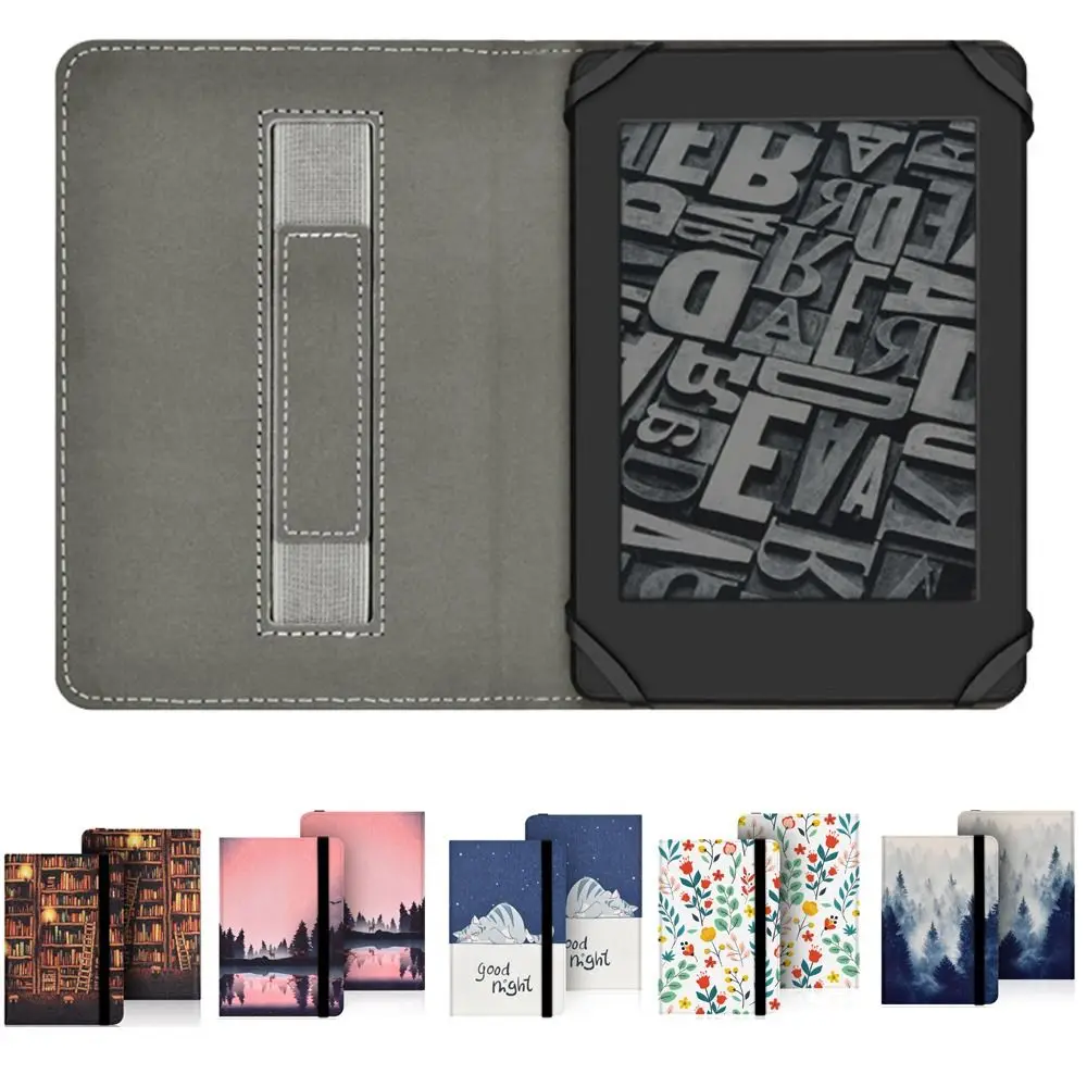 

Hand Support 6 inch e-Reader Cover PU Leather Colorful Universal Protective Case for Boox/Kobo/Kindle 10/11/12th 2024