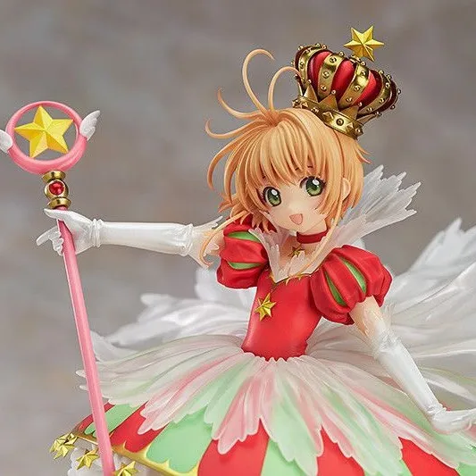 25cm Anime Niedliche Mädchenfigur Sakura Kinomoto in Box Sammlerstück PVC-Modell Desktop-Dekoration Spielzeug Schreibtisch-Ornament