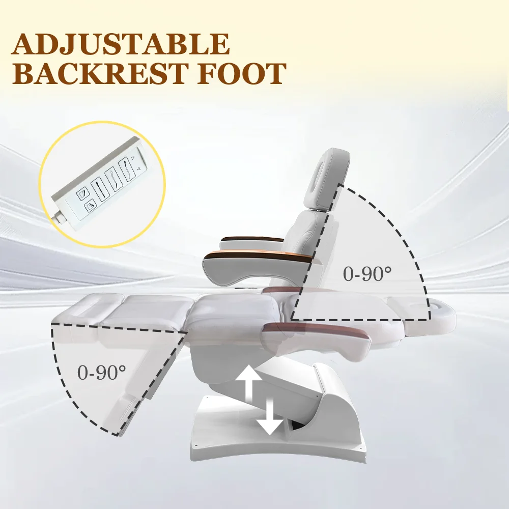 سرير التجميل الكهربائي التلقائي العلاج الطبيعي كرسي الوشم قابل للتعديل رفع كراسي التجميل المريحة سرير التدليك #5