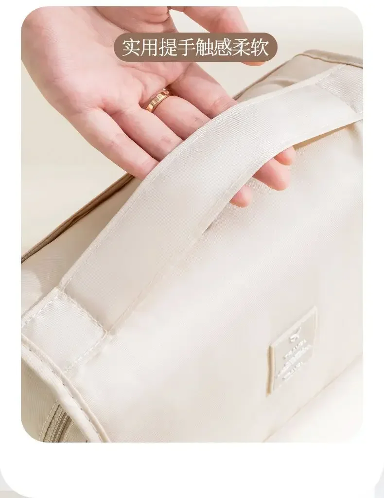 Tragbare Toilettenartikel-Tasche mit Haken, multifunktional, wasserdicht, abriebfest, mehrschichtig, großes Fassungsvermögen, Kosmetiktasche. – Detail 10
