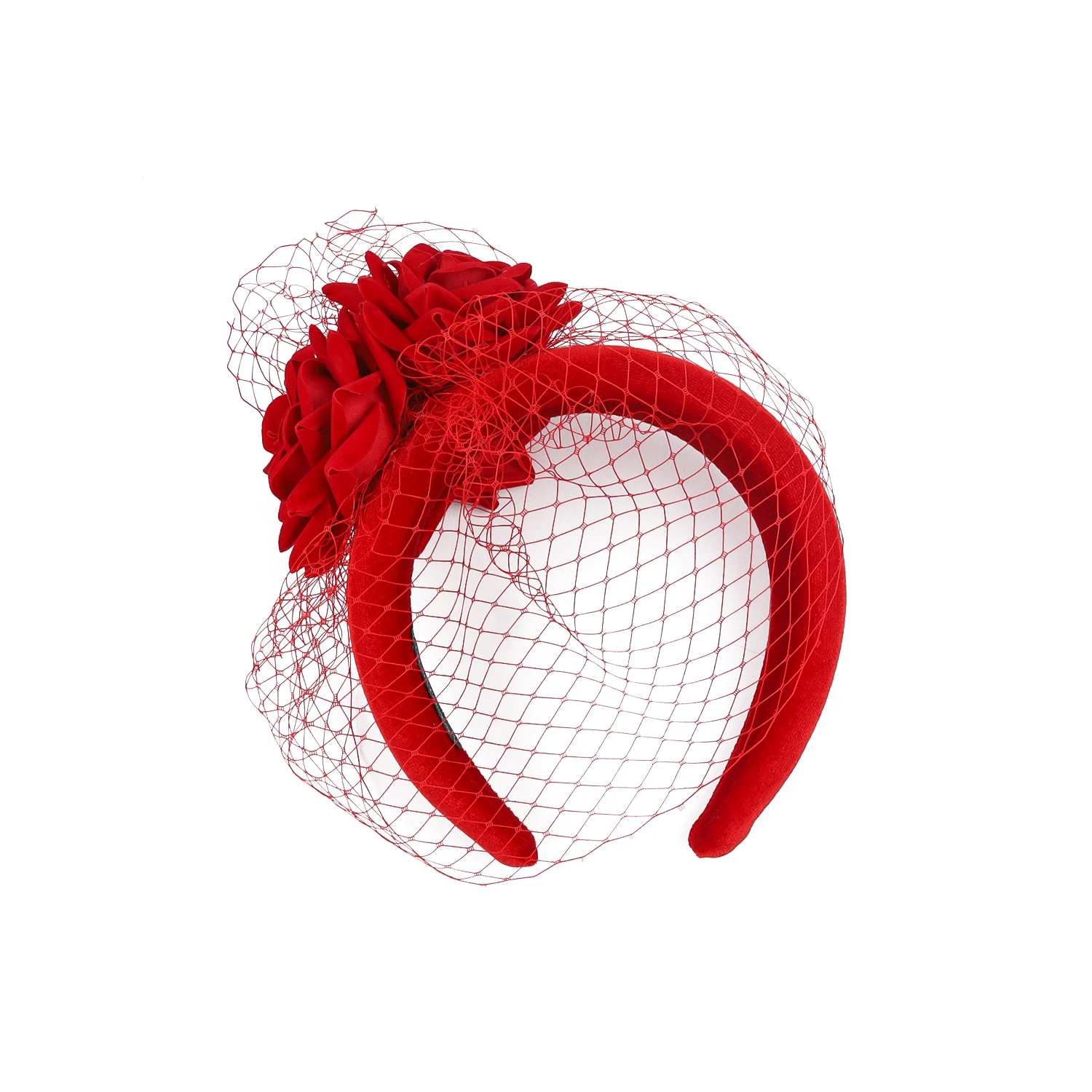 Hair Accessories Elastic Mesh Fascinator Multicolour Feather Headdress Flower Headpieces Bride Headband With Clip for Women