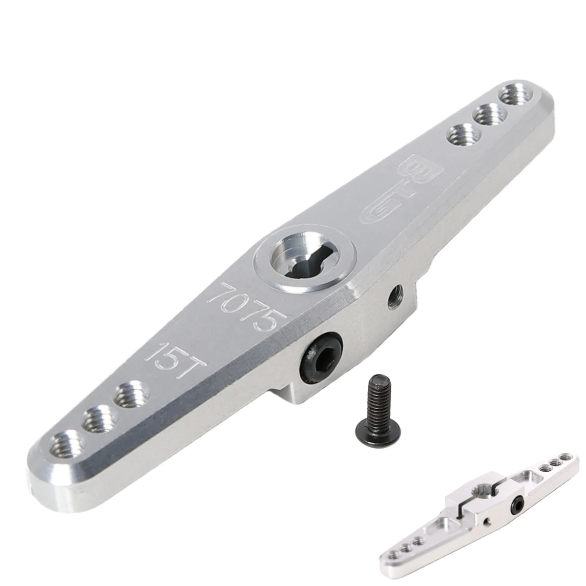 GTBRacing CNC 7075 Aluminium 15T Lenkservoarm für 1/5 RC Auto Losi DBXL-E 2.0 Upgrade Teil – Detail 1