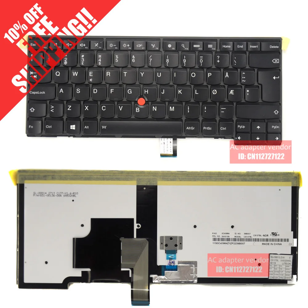 

FOR LENOVO FOR IBM T440S T440P T440 E431 T431S E440 L440 keyboard backlit