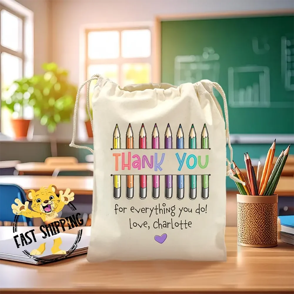 Personalisierte Dankeschön-Geschenktüte für Lehrer, Schulanfang, Klassenzimmer-Geschenktüten, Geschenk für Schüler, Geschenk für Kinder und Erzieher